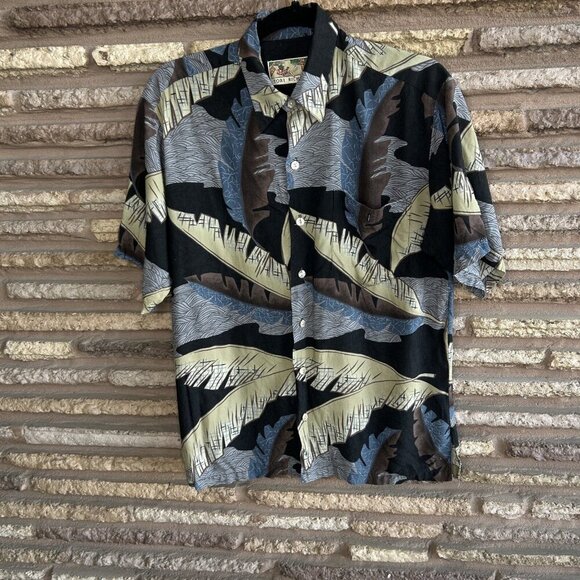 Tori Richard Vintage Hawaiian Palm Fronds Short Sleeve Shirt Size Small - Picture 9 of 9